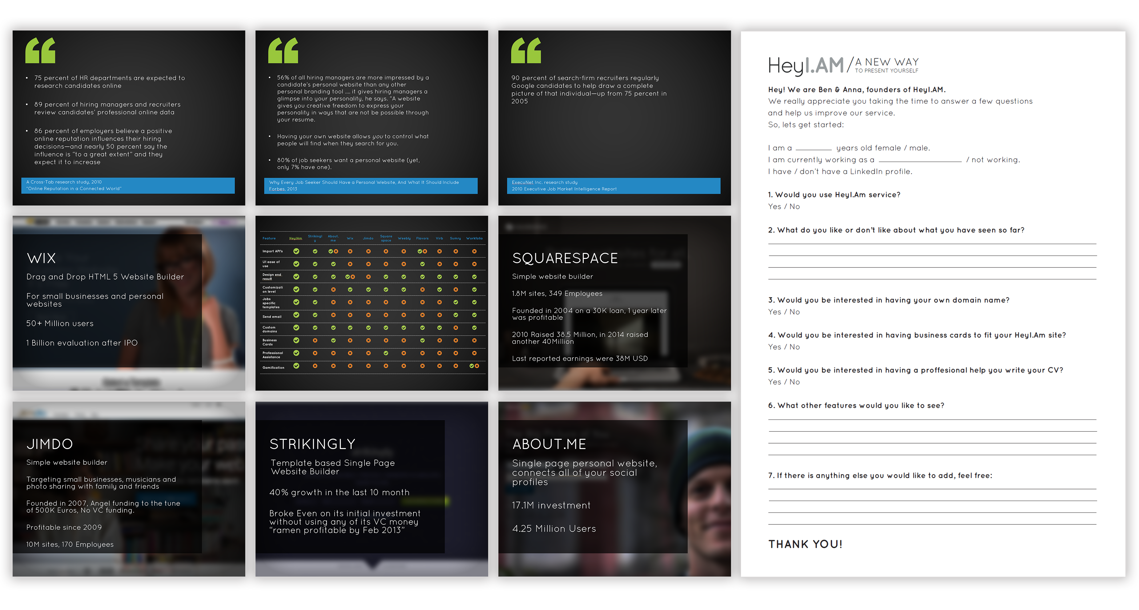 Competitor analysis and user survey